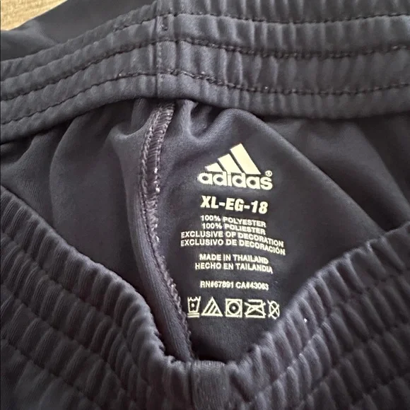 Adidas Dark Blue Joggers with White Accents - Picture 3 of 3